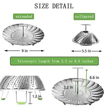 High Quality Stainless Steel Vegetable Steamer Basket