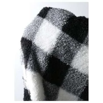 Stylish Verdusa Women's Plaid Fleece Jacket for Cold Days