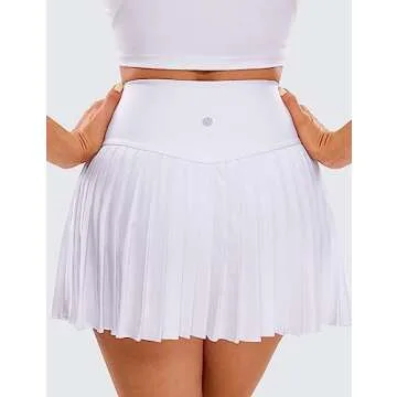 High Waisted Pleated Tennis Skirt with Pockets for Women