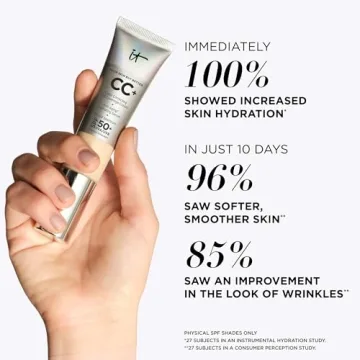 IT Cosmetics Your Skin But Better CC+ Cream, Neutral Medium - Color Correcting Cream, Full-Coverage Foundation, Hydrating Serum & SPF 50+ Sunscreen - Natural Finish - 1.08 fl oz