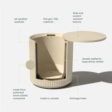 Veradek Outdoor Cooler Side Table for Parties