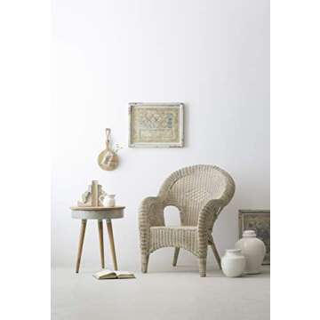 Small Round White Terracotta Cachepot