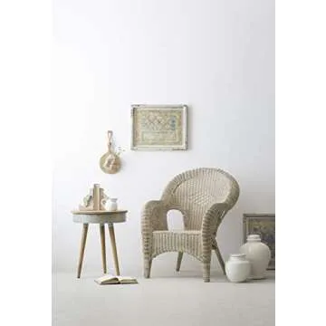 Small Round White Terracotta Cachepot