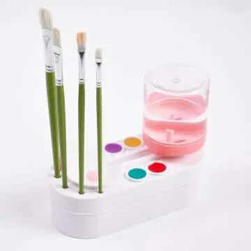 2025 Upgraded Paint Brush Cleaner Brush Rinser Water Circulation(Pre Assembled), Watercolor/Oil and Water-Based Paint Brush Cleaner Tool, Gift for Adults Artist Beginners