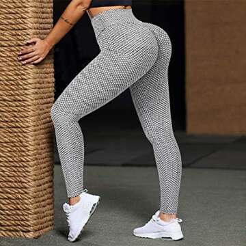 MOSHENGQI Womens Seamless Butt Lift Leggings High Waisted Yoga Pants Ribbed Workout Slimming Tights