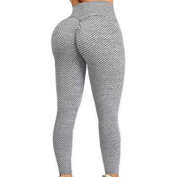MOSHENGQI Womens Seamless Butt Lift Leggings High Waisted Yoga Pants Ribbed Workout Slimming Tights