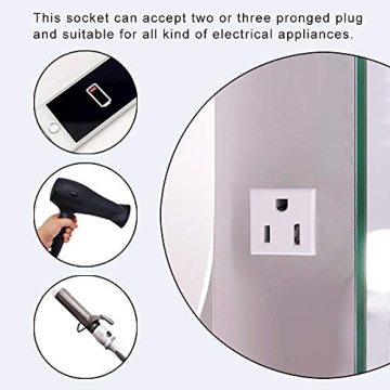 Chende 31.5" Large Lighted Makeup Mirror with Outlet