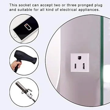 Chende 31.5" Large Lighted Makeup Mirror with Outlet