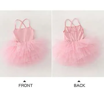 Little Girls Ballet Skirted Leotards for Dance 5-6 Years