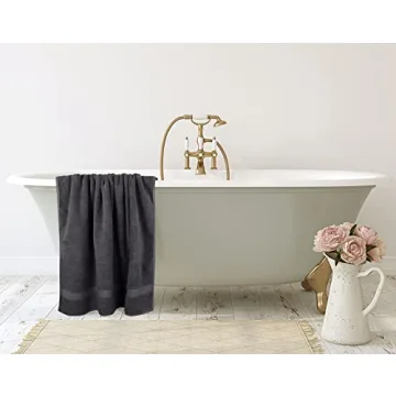 Utopia Towels - Luxurious Jumbo Bath Sheet 2 Piece - 600 GSM (35X70 Inches) 100% Ring Spun Cotton - Highly Absorbent and Quick Dry Extra Large Bath Towel - Super Soft Hotel Quality Towel (Grey)