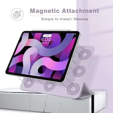 Dwopar iPad Air Magnetic Case with Smart Folio & Pencil Support