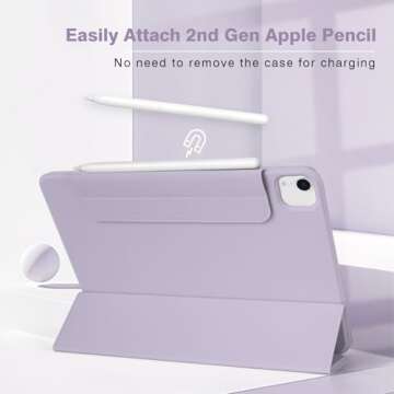 Dwopar iPad Air Magnetic Case with Smart Folio & Pencil Support