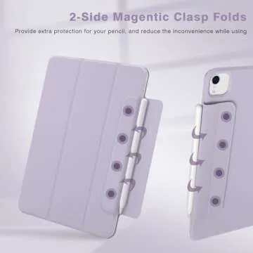 Dwopar iPad Air Magnetic Case with Smart Folio & Pencil Support