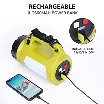 1000LM Rechargeable LED Lantern Power Bank Waterproof