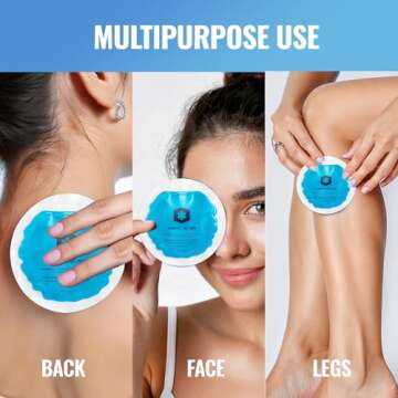 ICEWRAPS Reusable Hot & Cold Gel Packs for Pain Relief - 5 Pack with Cloth Backing for Injuries, Surgery, Toothache (5 Pack)