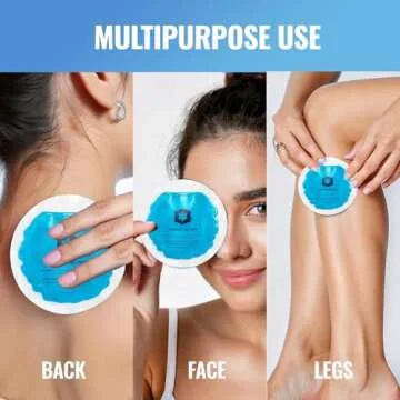 ICEWRAPS Reusable Hot & Cold Gel Packs for Pain Relief - 5 Pack with Cloth Backing for Injuries, Surgery, Toothache (5 Pack)