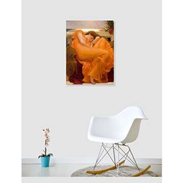 ELITEART-Flaming June By Frederic Leighton Composition Oil Painting Reproduction Giclee Wall Art Canvas Prints