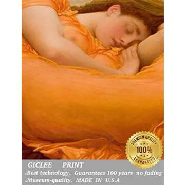 ELITEART-Flaming June By Frederic Leighton Composition Oil Painting Reproduction Giclee Wall Art Canvas Prints