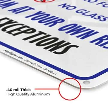 Sigo Signs Pool Rules | Durable Fade Resistant Aluminum