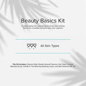 ClarityRx Beauty Basics Kit, Plant Based At Home Nourishing Skin Care Set for All Skin Types, Paraben Free, Natural Skin Care