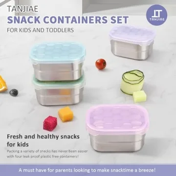 Tanjiae Stainless Steel Snack Containers for Kids