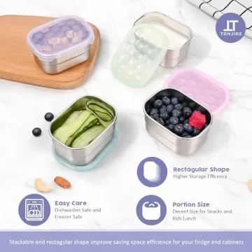 Tanjiae Stainless Steel Snack Containers for Kids