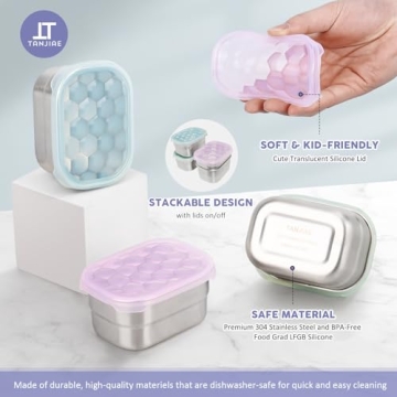 Tanjiae Stainless Steel Snack Containers for Kids