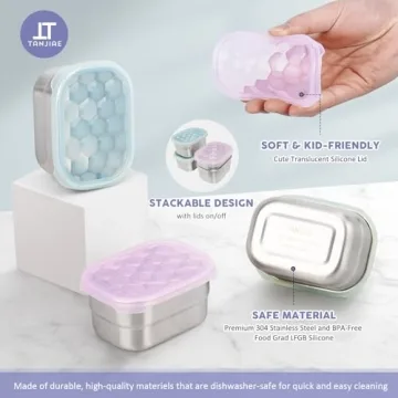 Tanjiae Stainless Steel Snack Containers for Kids