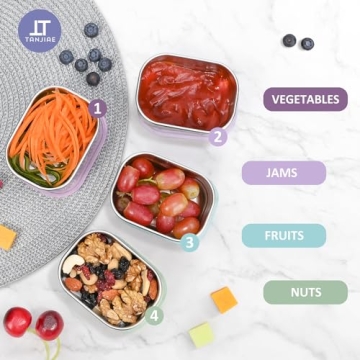 Tanjiae Stainless Steel Snack Containers for Kids