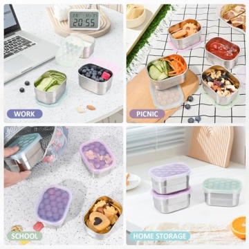 Tanjiae Stainless Steel Snack Containers for Kids
