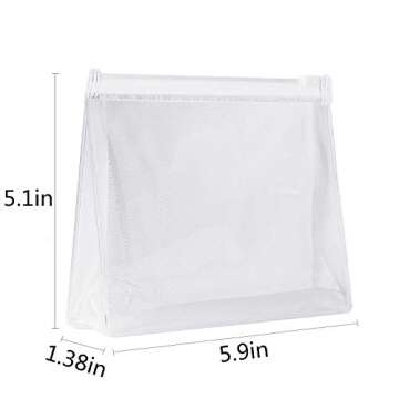 sansheng 20 Pack Mini Clear Organizer Pouches,Mini Clear Makeup Bag,Small PVC Transparent Cosmetic Organizer Bag(5.9X1.38X5.1inch)