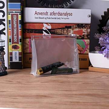 sansheng 20 Pack Mini Clear Organizer Pouches,Mini Clear Makeup Bag,Small PVC Transparent Cosmetic Organizer Bag(5.9X1.38X5.1inch)