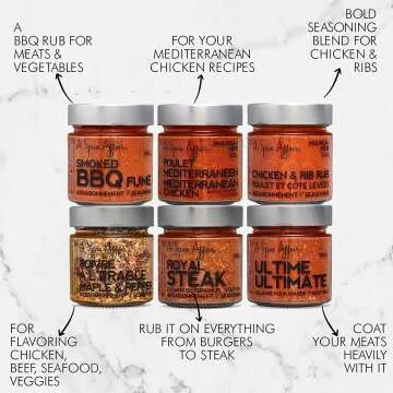 BBQ Spice Set - 6 Bold Seasonings for Grilling