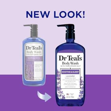 Dr Teal's Pure Epsom Salt Body Wash Soother & Moisturize With Lavender 24 Ounce