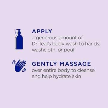 Dr Teal's Pure Epsom Salt Body Wash Soother & Moisturize With Lavender 24 Ounce