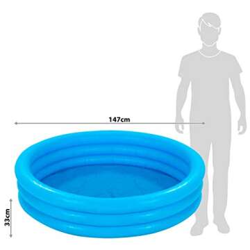 INTEX Crystal Blue Inflatable Kids Pool for Summer Fun