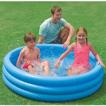 INTEX Crystal Blue Inflatable Kids Pool for Summer Fun