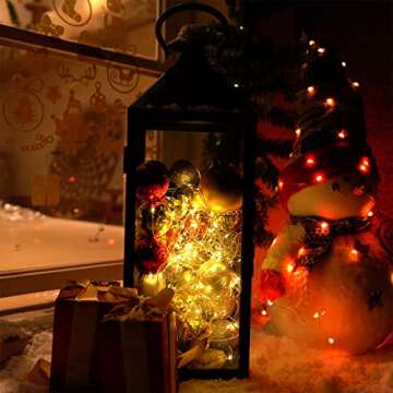 Homemory 200 LED Battery Operated Long Fairy Lights, 66FT Fairy String Lights with Remote, 8 Modes Copper Sliver Wire Lights, Waterproof Christmas Twinkle Lights Wedding Bedroom, Warm White