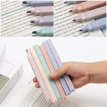 Dual-Tip Highlighters in 12 Muted Colors for Perfect Notes