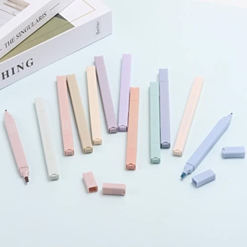 Dual-Tip Highlighters in 12 Muted Colors for Perfect Notes