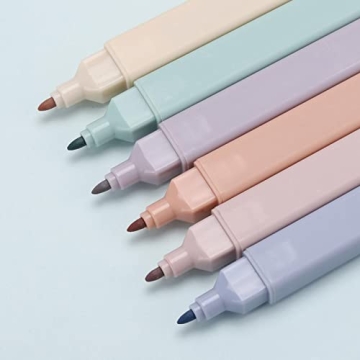 Dual-Tip Highlighters in 12 Muted Colors for Perfect Notes
