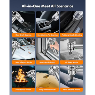 VNOST Car Vacuum - 24000PA Portable Mini Cordless Cleaner with Type-C Charge