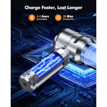 VNOST Car Vacuum 24000PA with Type-C for Home & Car