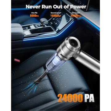 VNOST Car Vacuum 24000PA with Type-C for Home & Car