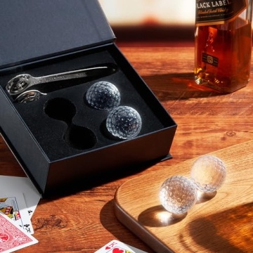 Golf Balls Whiskey Chillers Set Unique Gift for All
