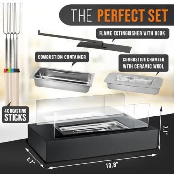 Flammtal Tabletop Fire Pit - Perfect S'mores Maker