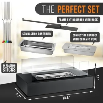 Flammtal Tabletop Fire Pit - Perfect S'mores Maker