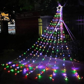 PUHONG Outdoor Star String Lights for Holiday Cheer