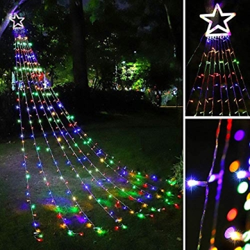PUHONG Outdoor Star String Lights for Holiday Cheer