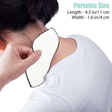 6-Edged Stainless Steel Sculpting Tool | Myofascial Gua Sha Massage Board for Soft Tissue, Pain Relief, Physical Therapy, Used for Face, Neck, Arms, Shoulders, Legs Body Care